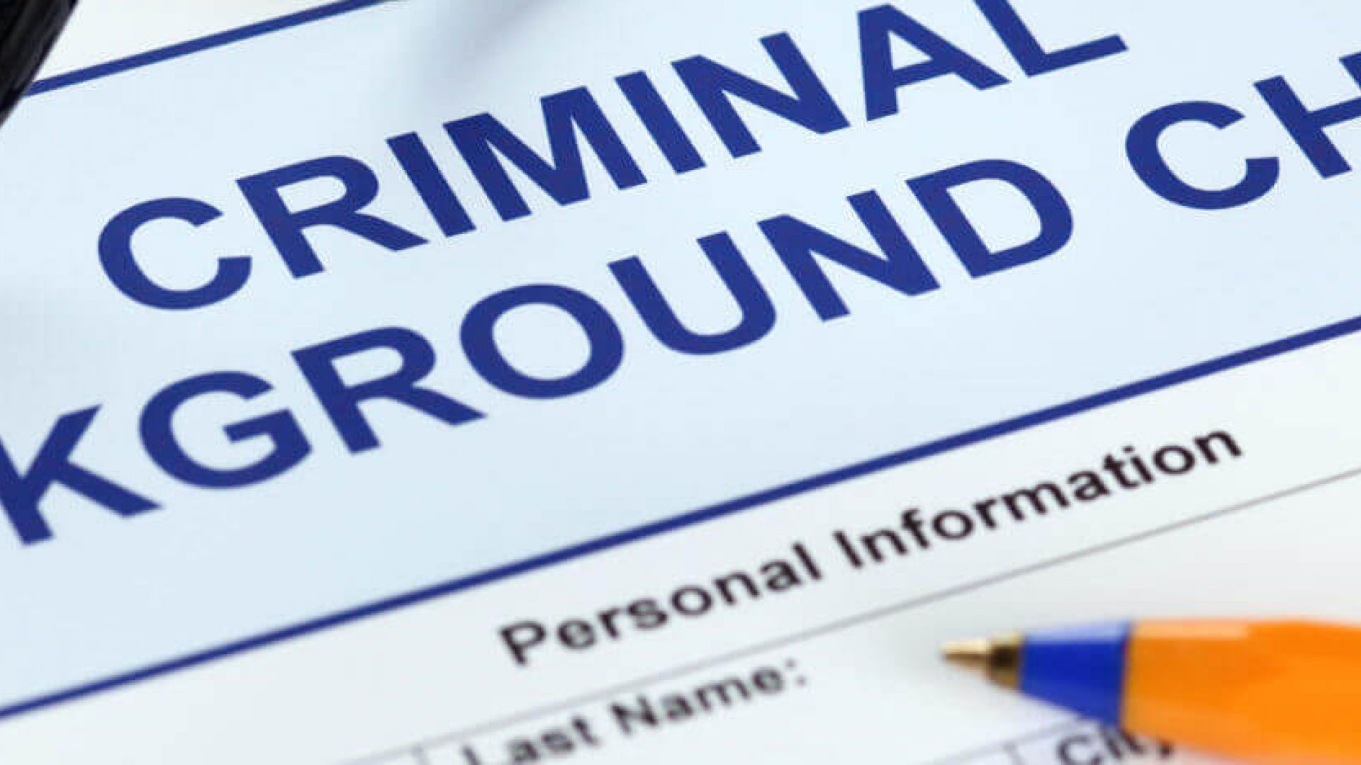 Criminal background check form