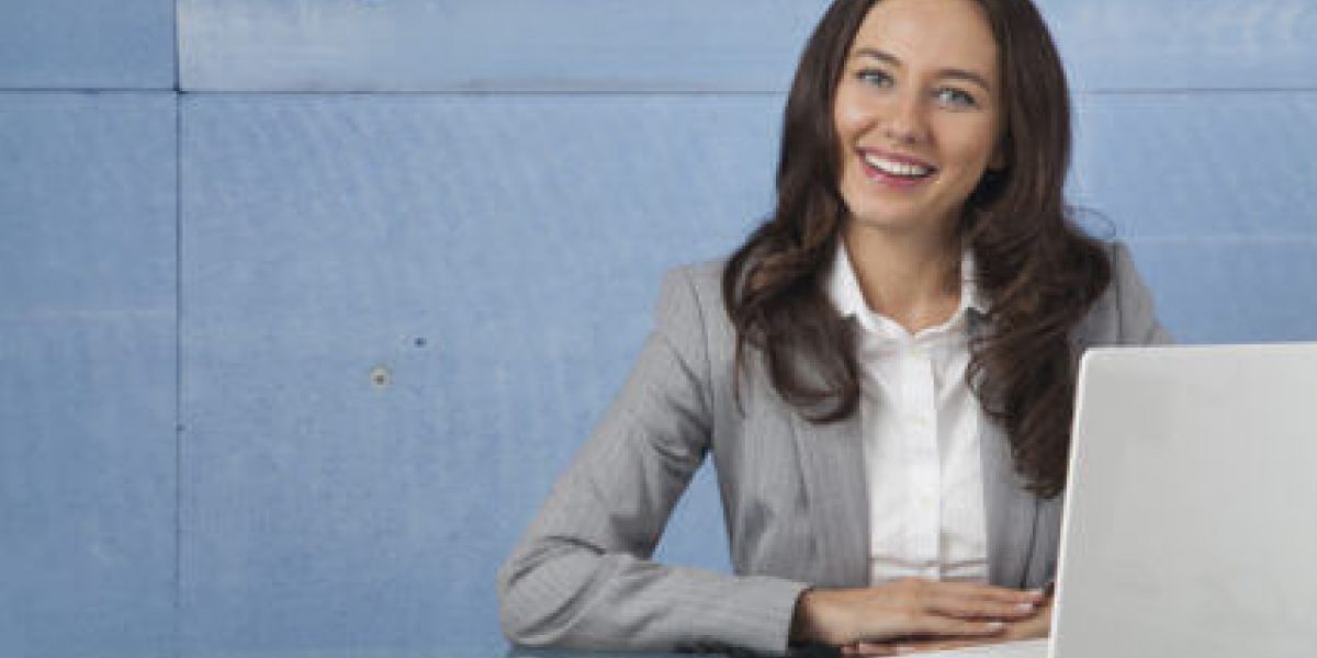 Businesswoman working at the laptop