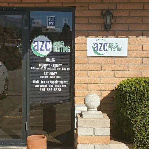 Sierra Vista Entrance to an AZC Drug Testing clinic in a plaza